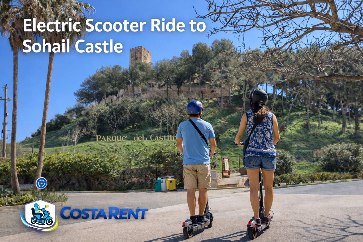 Electric scooter ride to Sohail Castle